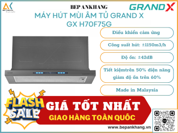 Hút mùi âm tủ Grand X GX H70F75G - Made in Malaysia